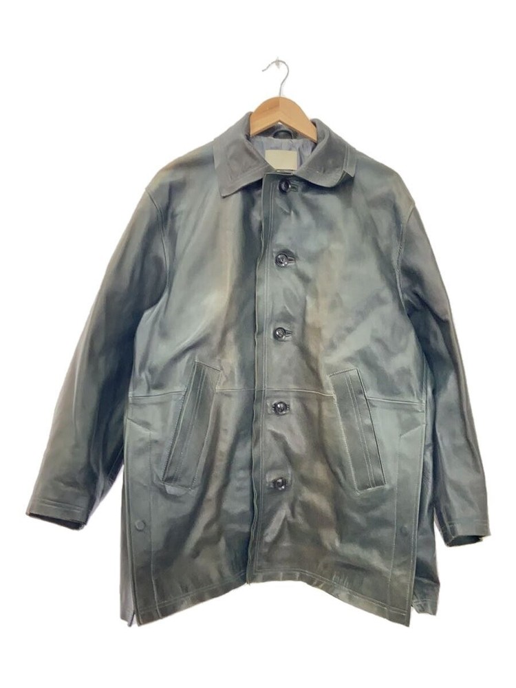 Yoke Green Leather Blouson Jacket YK22AW0401C 427