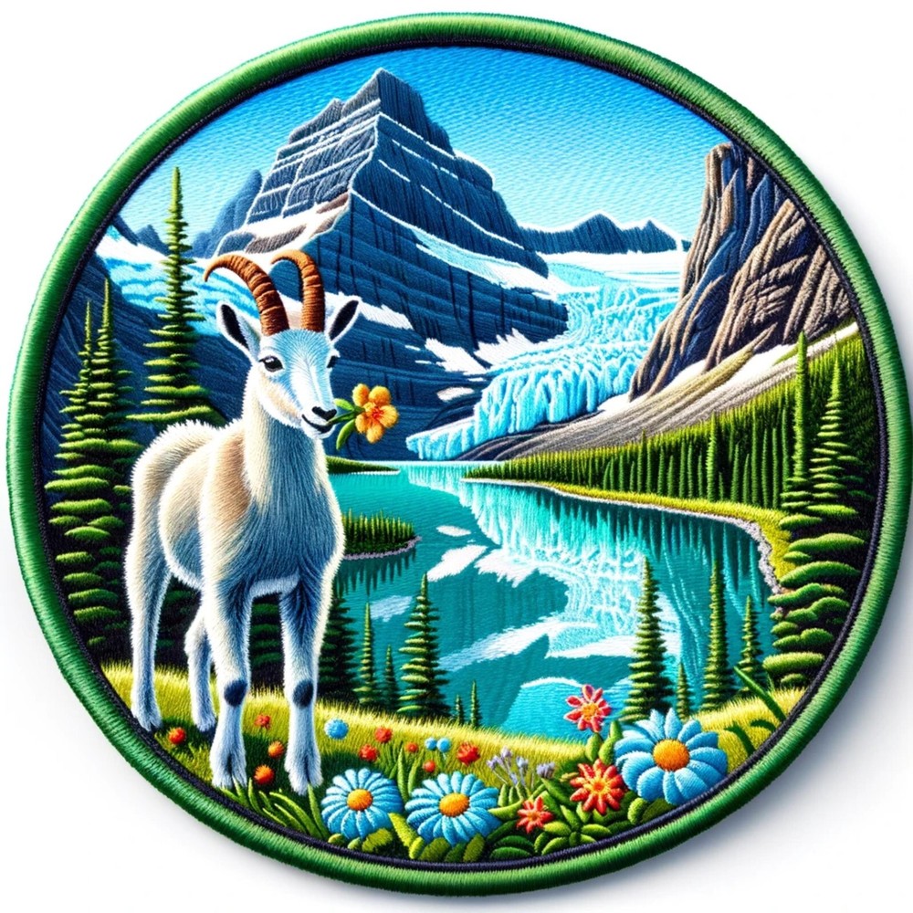 Explore Nature Patch Iron-on Applique Wild Animal Badge Mountain Decorative