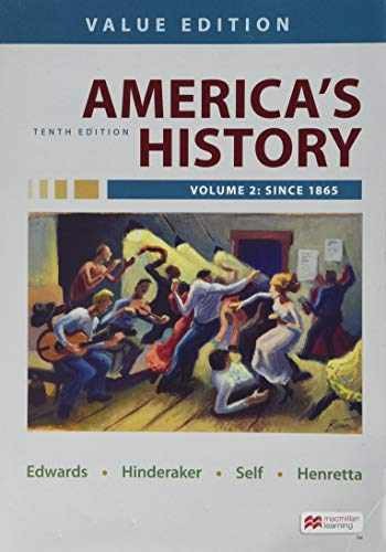 America's History, Value - Paperback, by Edwards Rebecca; Hinderaker - Very Good