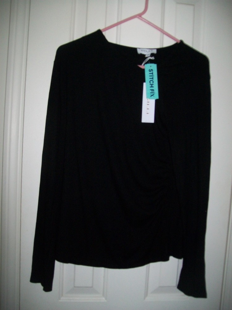 Women's Size XL Knit Black Top New by Gilli