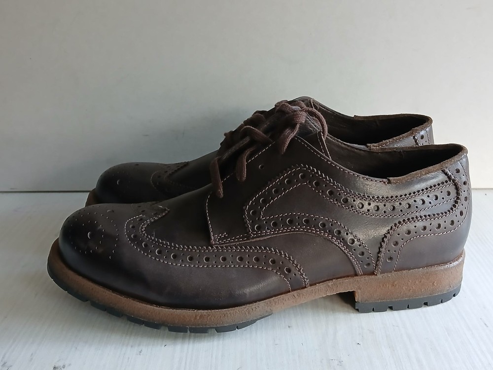 Josef Seibel Dark Brown Leather Lace Up Brogue Casual Shoes. UK(7)EUR(41) -B71