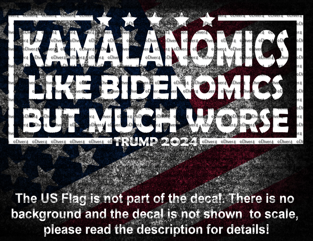Kamalanomics like Bidenomics But Much Worse Trump 2024 Decal Anti Kamala Walz
