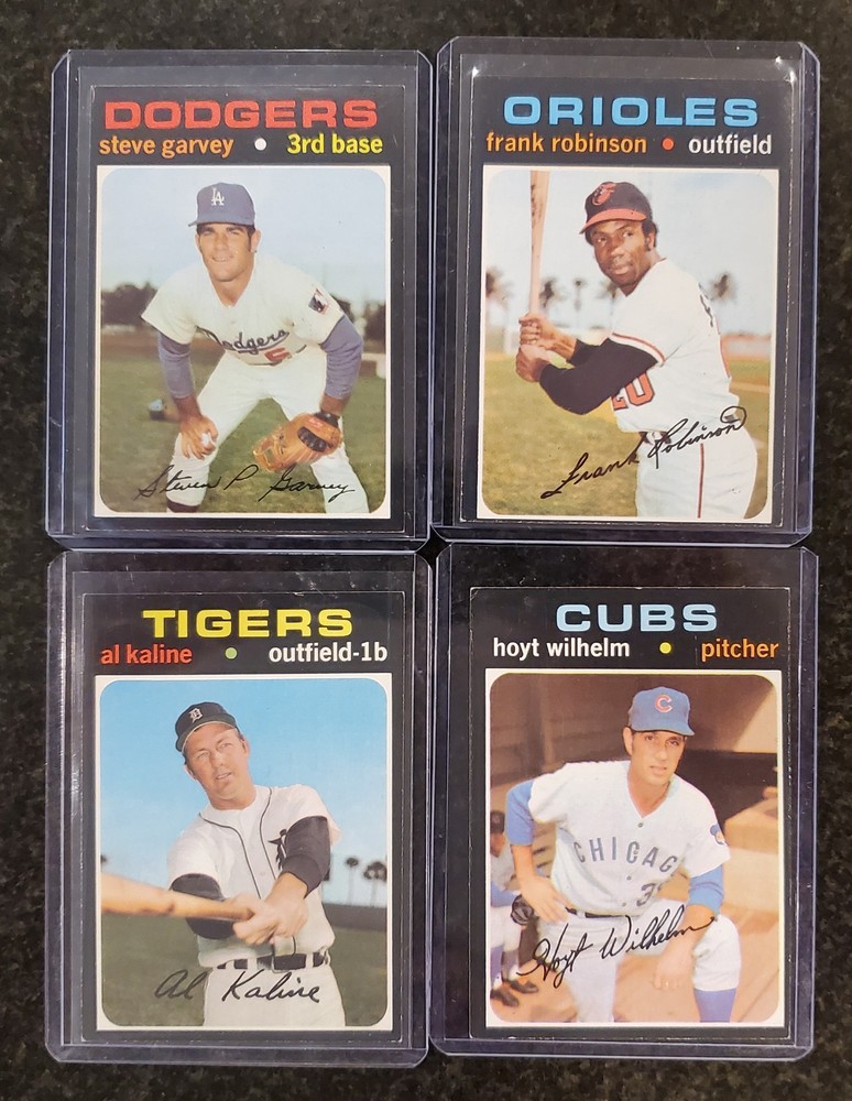 1971 Topps High Grade F Robinson Wilhelm Kaline Garvey Rookie HOF Baseball Lot