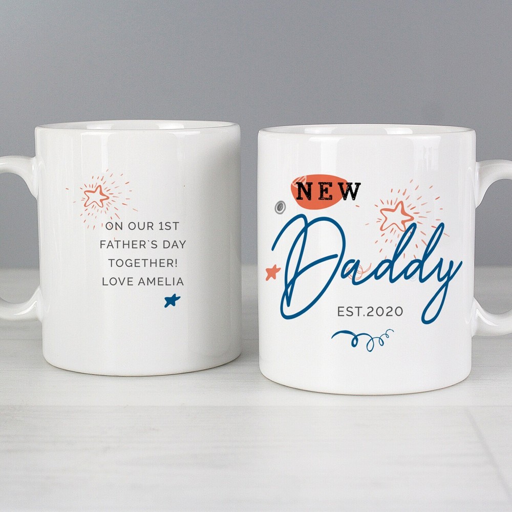 Personalised New Dad New Grandad Mug Happy Father's Day First Father's Day