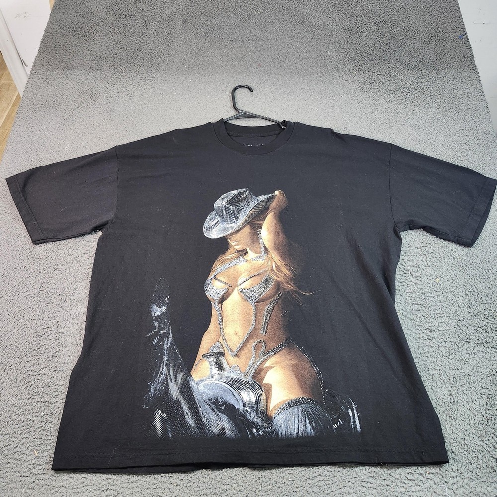 Beyonce Renaissance 2023 World Tour Shirt Mens 2XL Black Horse Graphic Tee