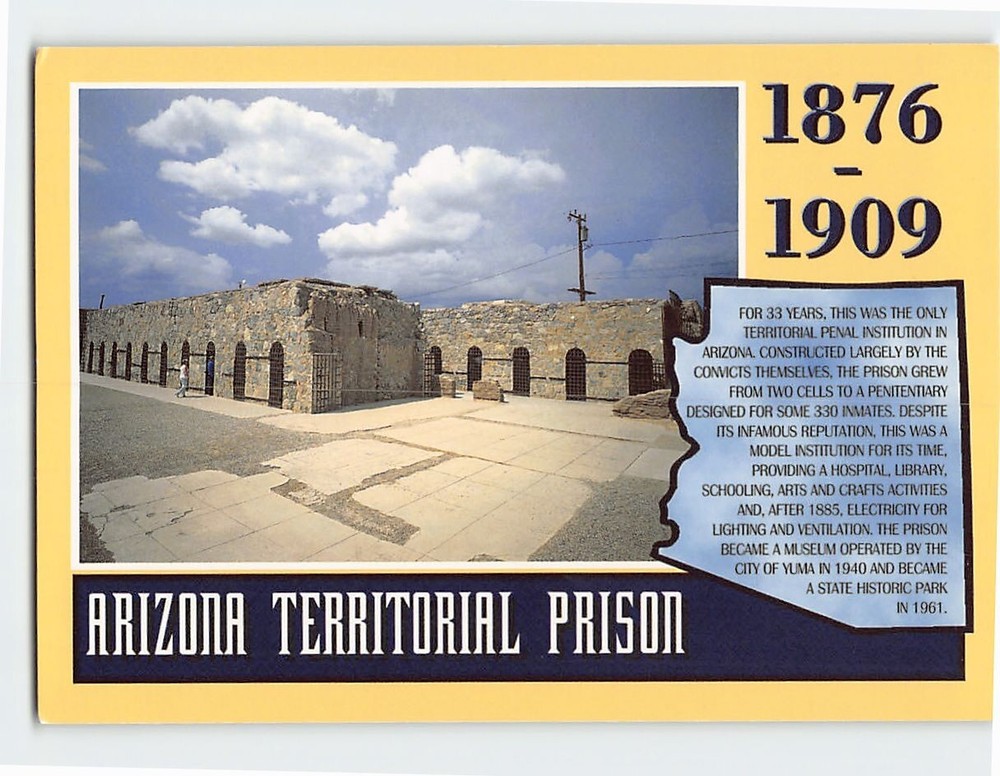 Postcard Arizona Territorial Prison Yuma
