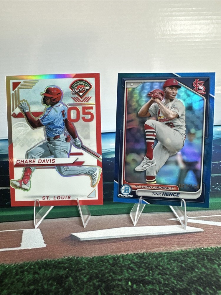 2-Card Numbered Lot Cardinals Prospects Tink Hence / Chase Davis!!