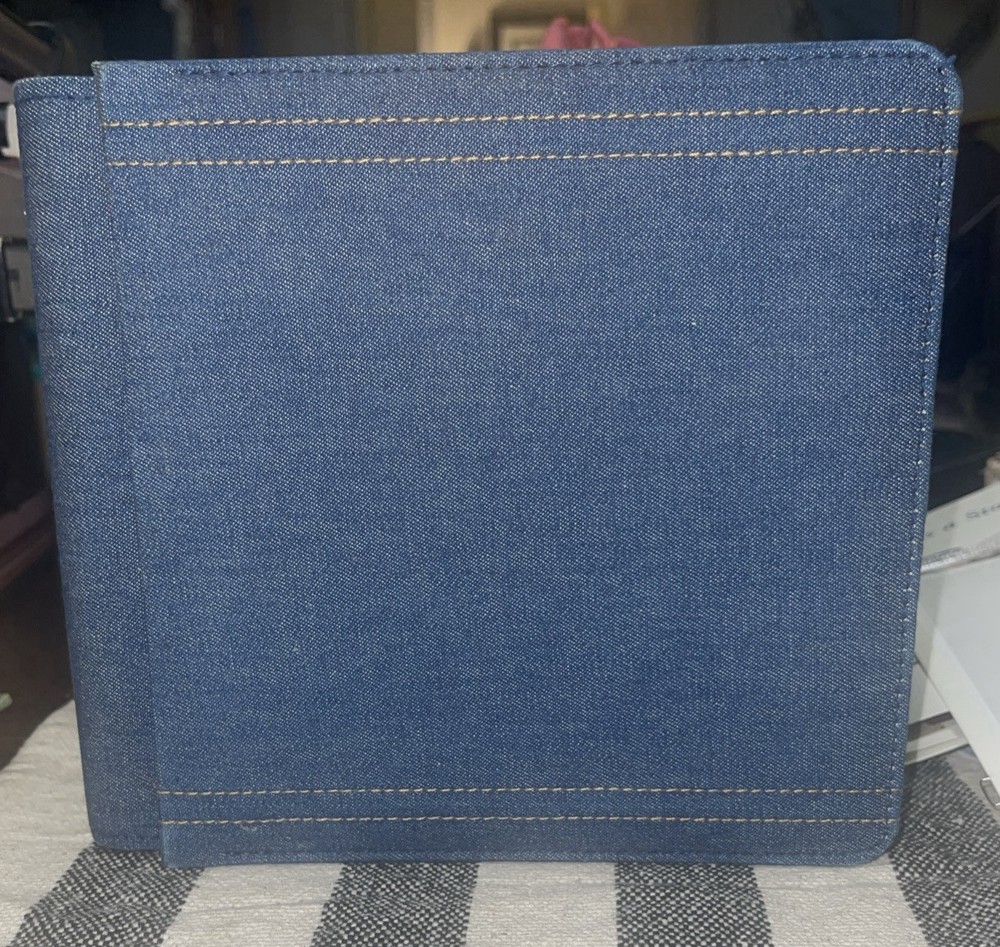 7x7 Denim Photo Album with 30 Preserved Pages  