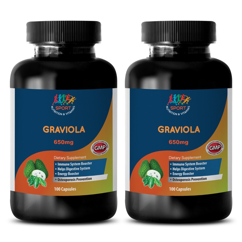 Graviola (leaf powder) 650mg Antioxidant Supports Immune System 2B