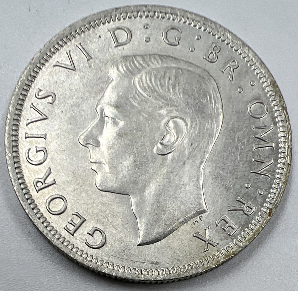1943 George VI British Silver Half-Crown Coin in Very Fine Condition | a1061