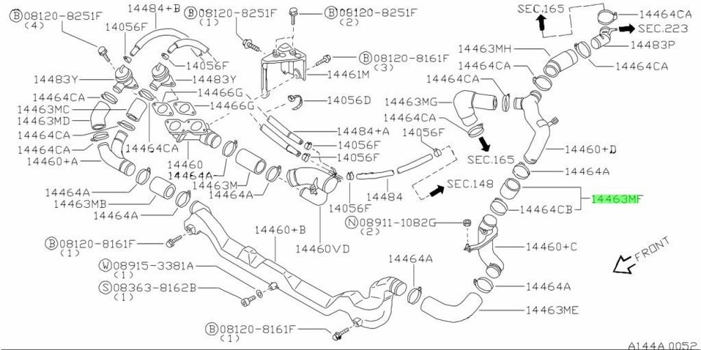 Hose, Air Inlet For: Skyline R33 GTR BCNR33 95-98