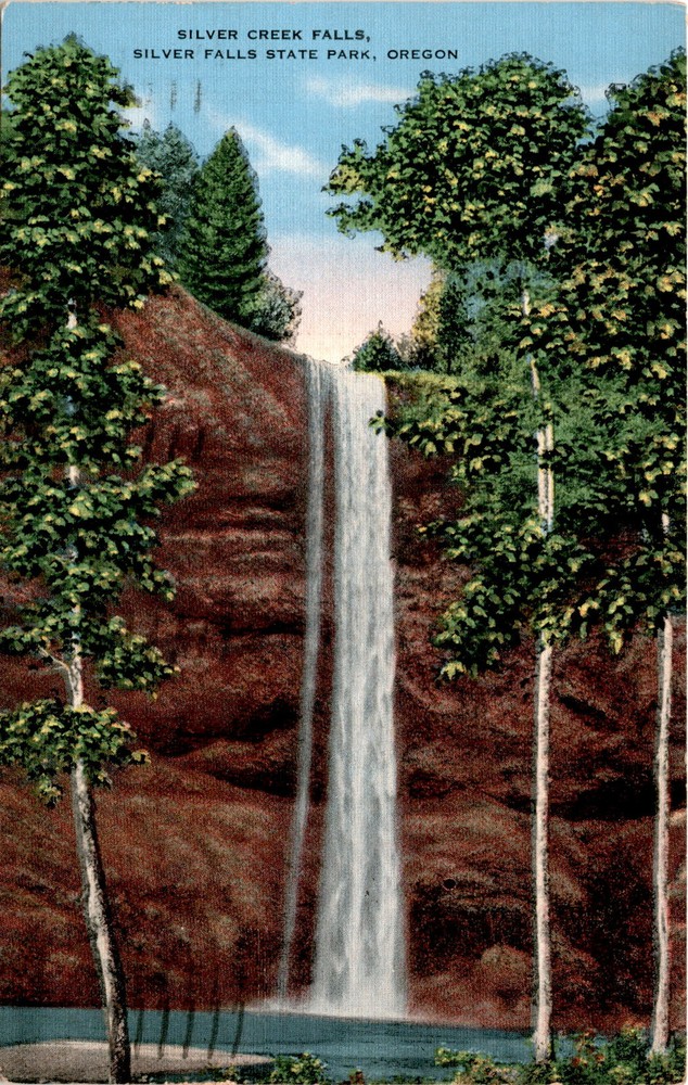 SILVER CREEK FALLS, SILVER FALLS STATE PARK, OREGON, Postcard