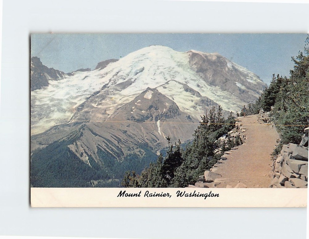 Postcard Mount Rainier Washington USA