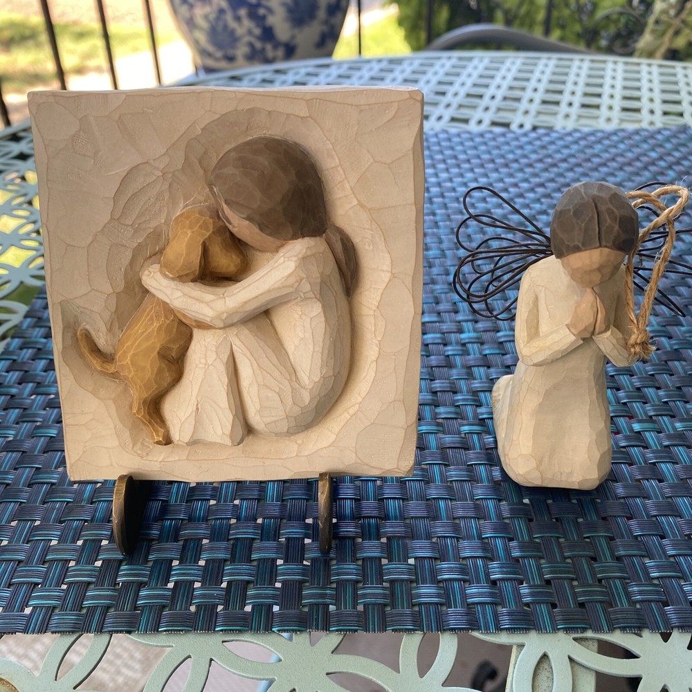 willow tree 2003 truly a friend And 1999 Angel Of Prayer Ornament Lot Of 2