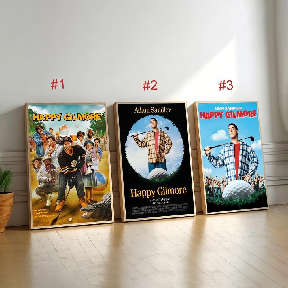 Happy Gilmore Movie Poster Adam Sandler Golf Comedy Wall Art Print
