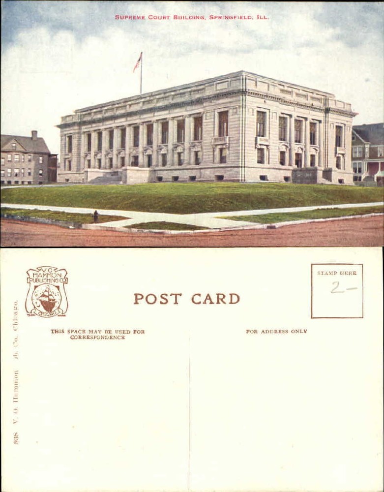 Supreme Court Building ~ Springfield Illinois ~ c1910 postcard ~ VO Hammon