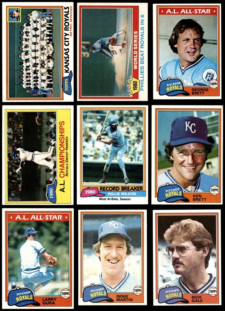 1981 Topps Royals Almost Complete Team Set 5.5 - EX+ 7024599 (28 / 30 cards)