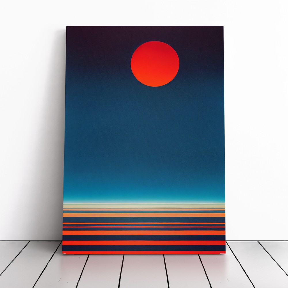 Sublime Abstract Sunset Canvas Wall Art Print Framed Picture Decor Dining Room