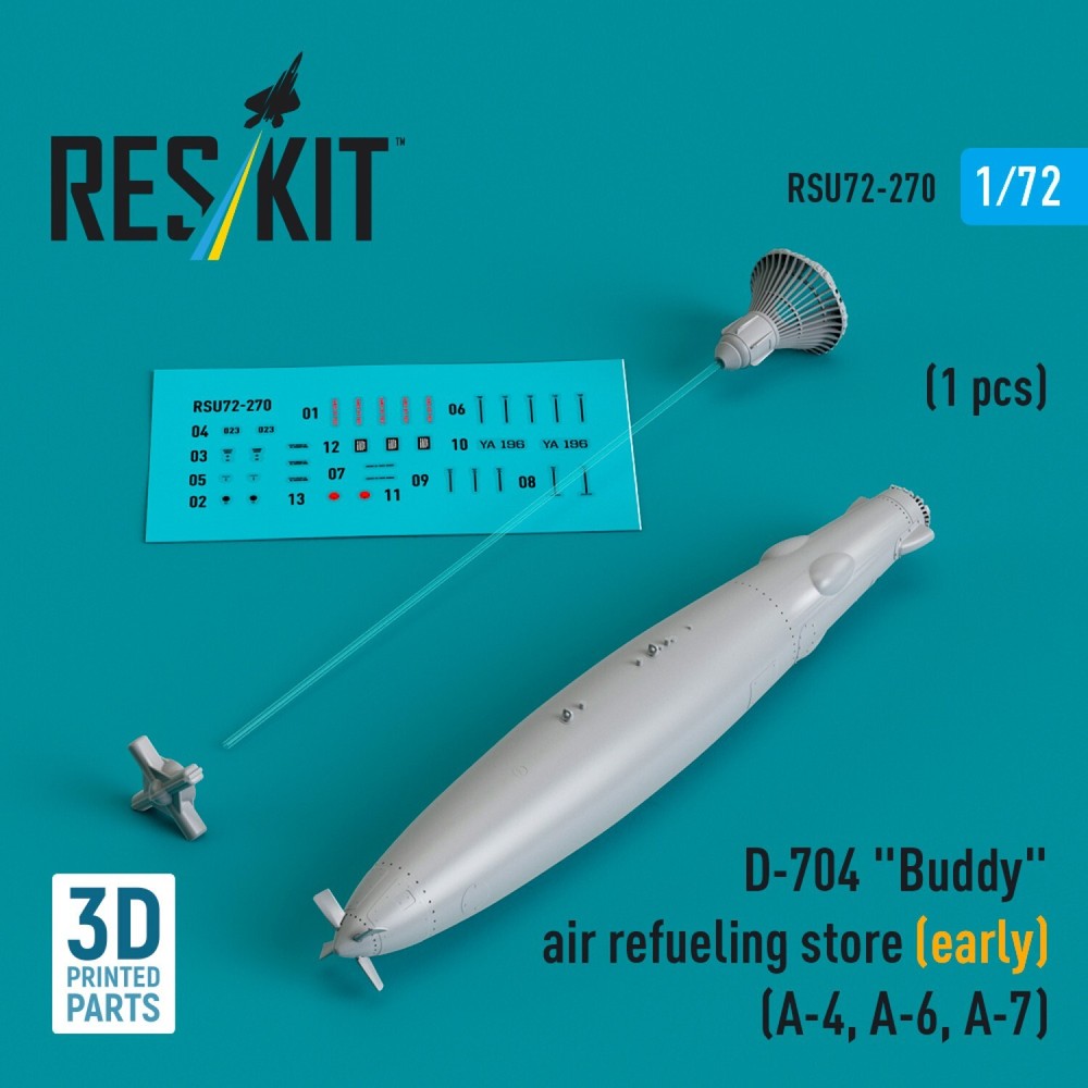 D-704 Buddy Air Refueling Store Early 1:72 3D ResKit RSU72-0270