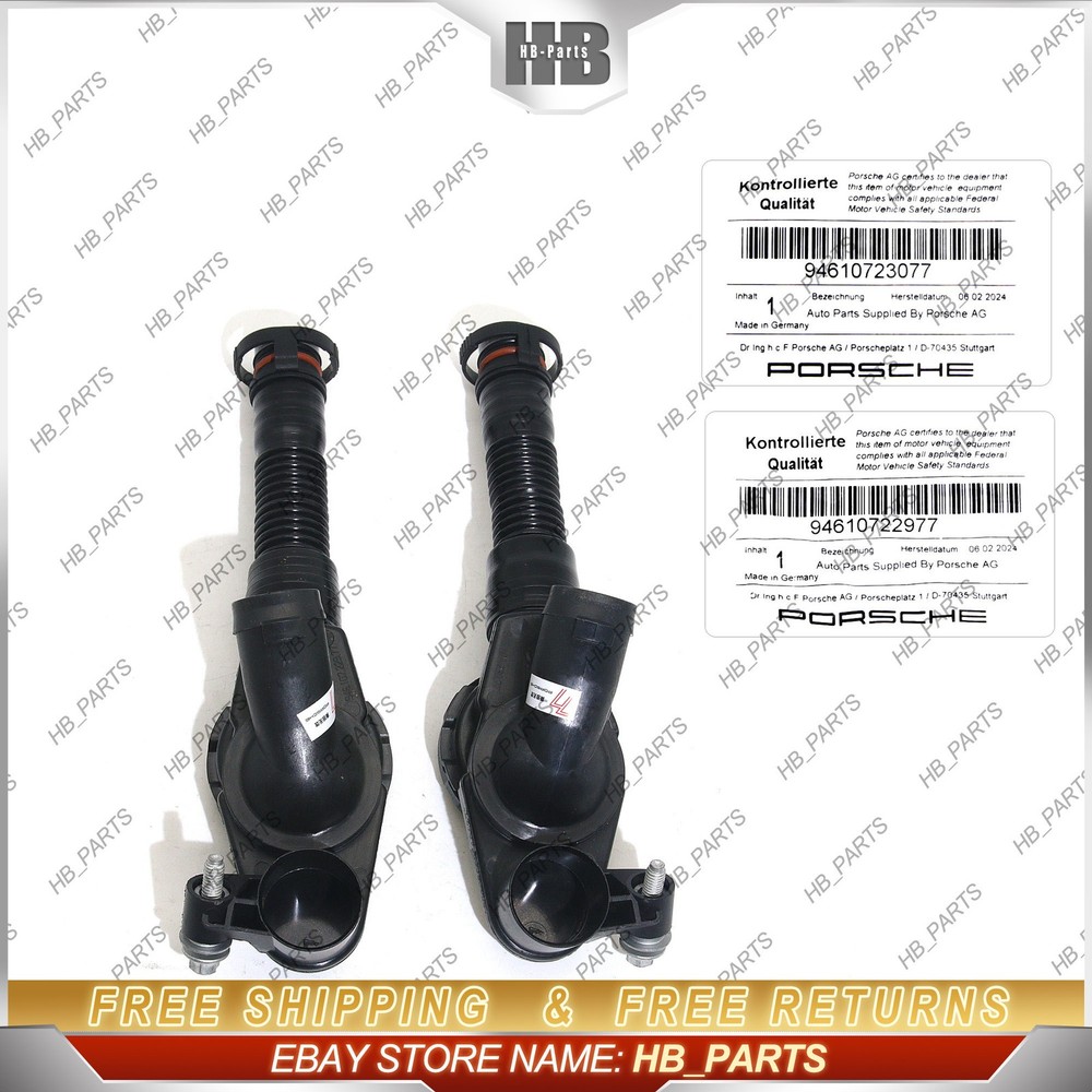 2PCS L&R PCV Engine Crankcase Vent Valves For Porsche Cayenne Macan Panamera