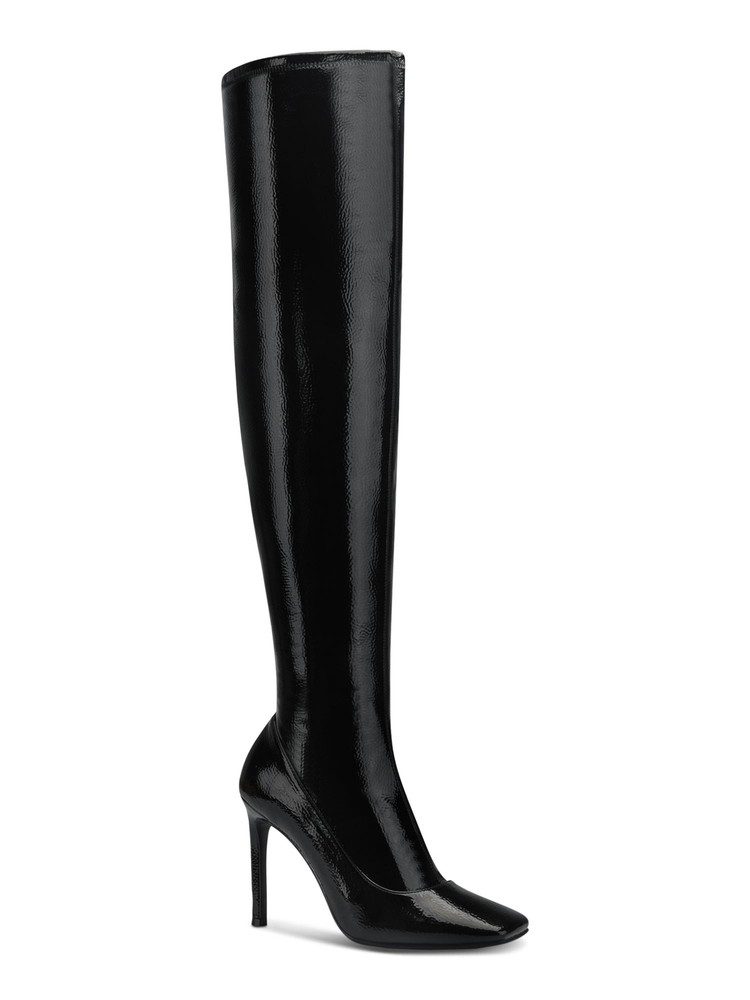 INC Womens Black Flexible Sole Keenah Square Toe Stiletto Boots Shoes 6 M