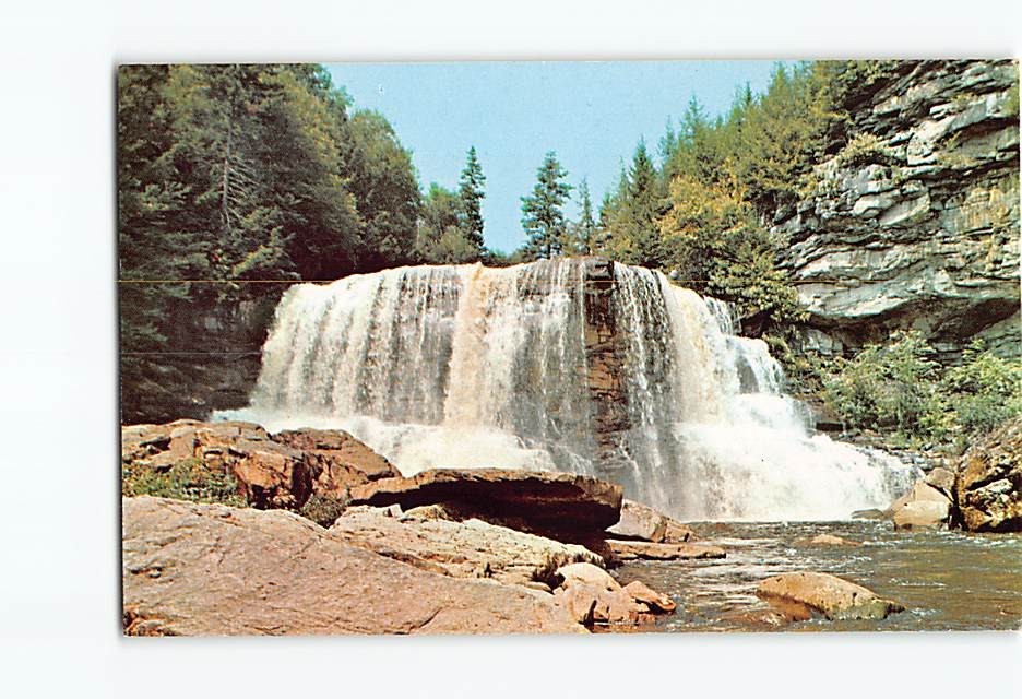 Postcard Blackwater Falls River Canyon State Park Davis West Virginia USA
