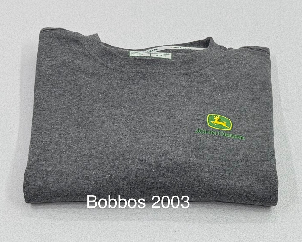 John Deere Men's Long Sleeve Cotton Logo T-Shirt, Heather Gray, Size M