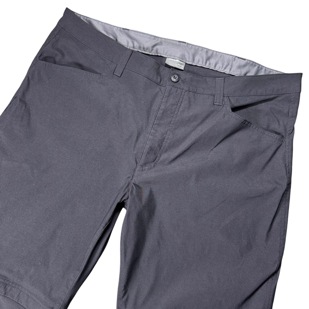 Eddie Bauer Convertible Tech Pants Mens 40x34 Black Hiking Zip Off