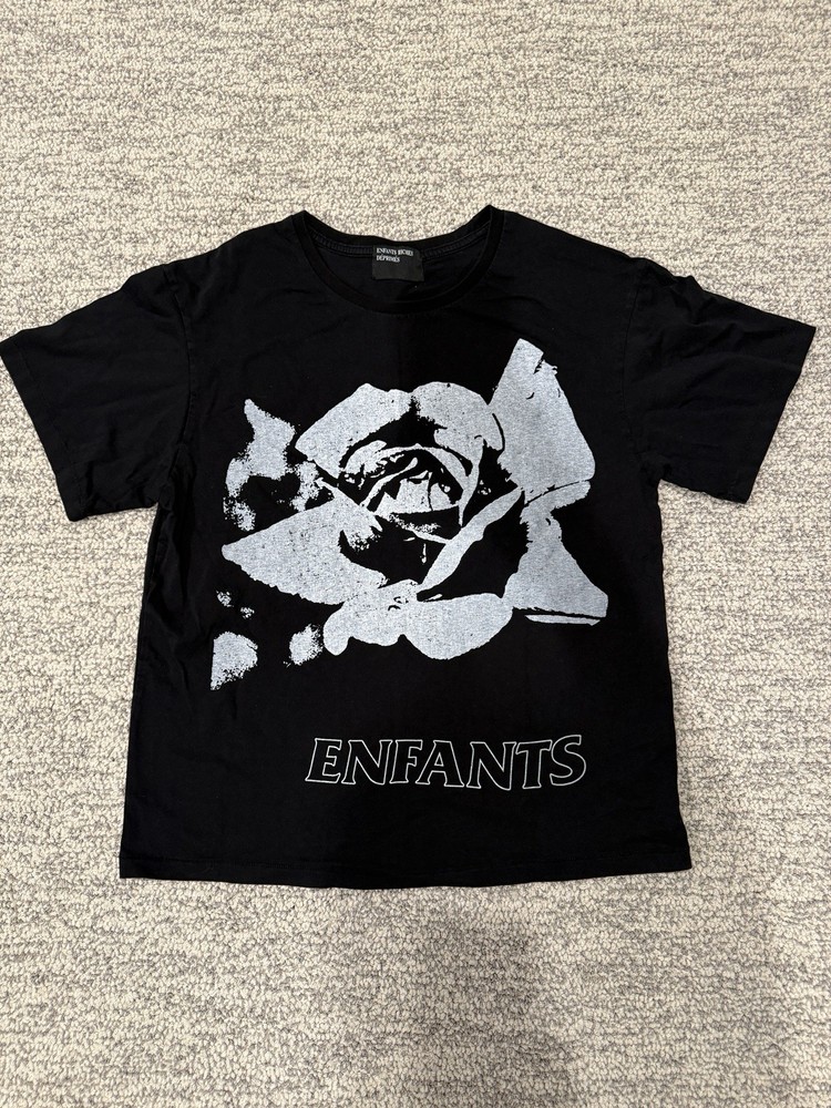 Enfants Riches Deprimes Black Rose Outline T-Shirt Size Small, Ships ASAP!