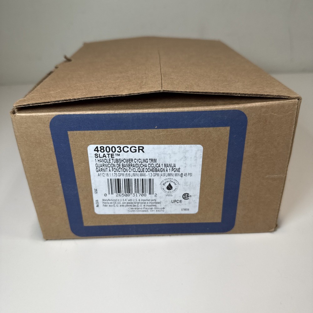 Moen Cleveland Slate Polished Chrome Tub Shower Faucet Trim 48003CGR