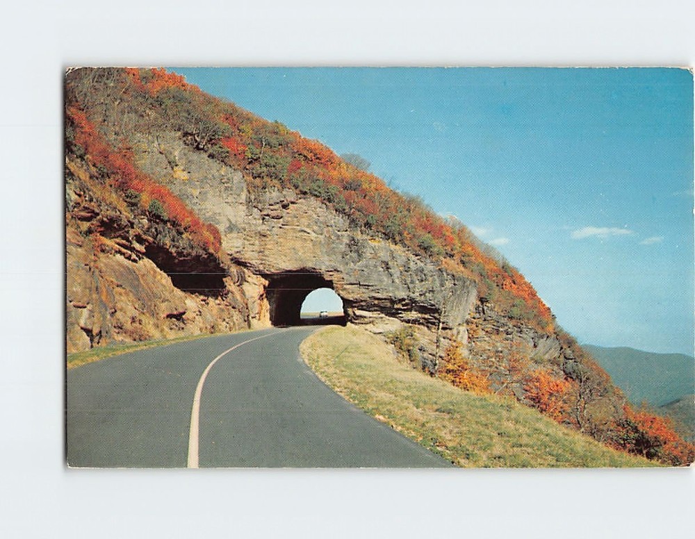Postcard Blue Ridge Parkway Tunnel North Carolina USA