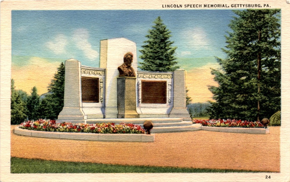 LINCOLN SPEECH MEMORIAL, GETTYSBURG, PA. Postcard