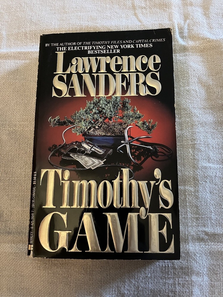 Timothy’s Game By Lawrence Sanders 1989 Berkley Paperback