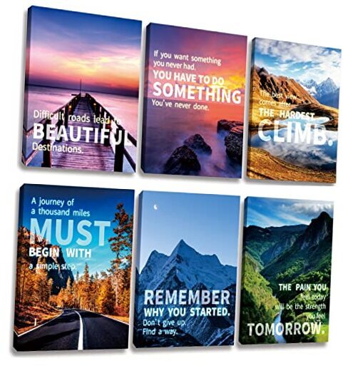 Motivational Wall Art Decoration Painting, landscape Motivational B 29x38cm