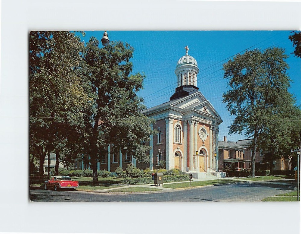Postcard St. Joseph's Catholic Church Adrian Michigan USA
