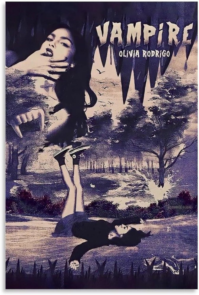 Vampire Olivia Rodrigo Music Art Poster Print No Frame