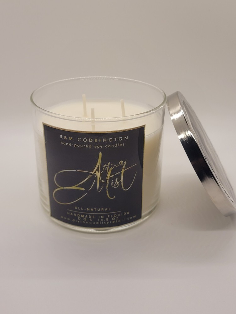 Aqua Mist High-Intensity 3-Wick Candle for Long-Lasting Fragrance