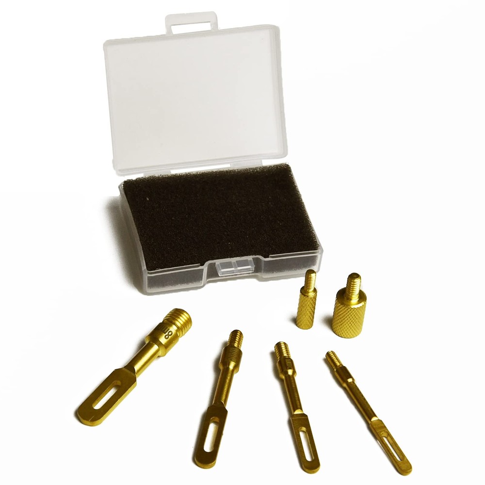 Gun Cleaning Slotted tip/Patch Holder for Patches Brass 6-PC Pack with Small