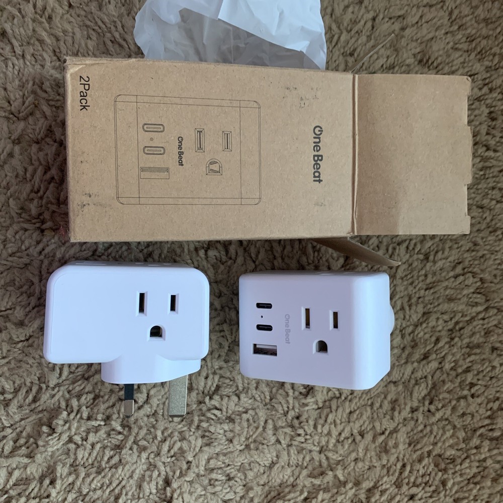 2 Pack European Travel Plug Adapter, International Power Plug Adapter with 3 ...