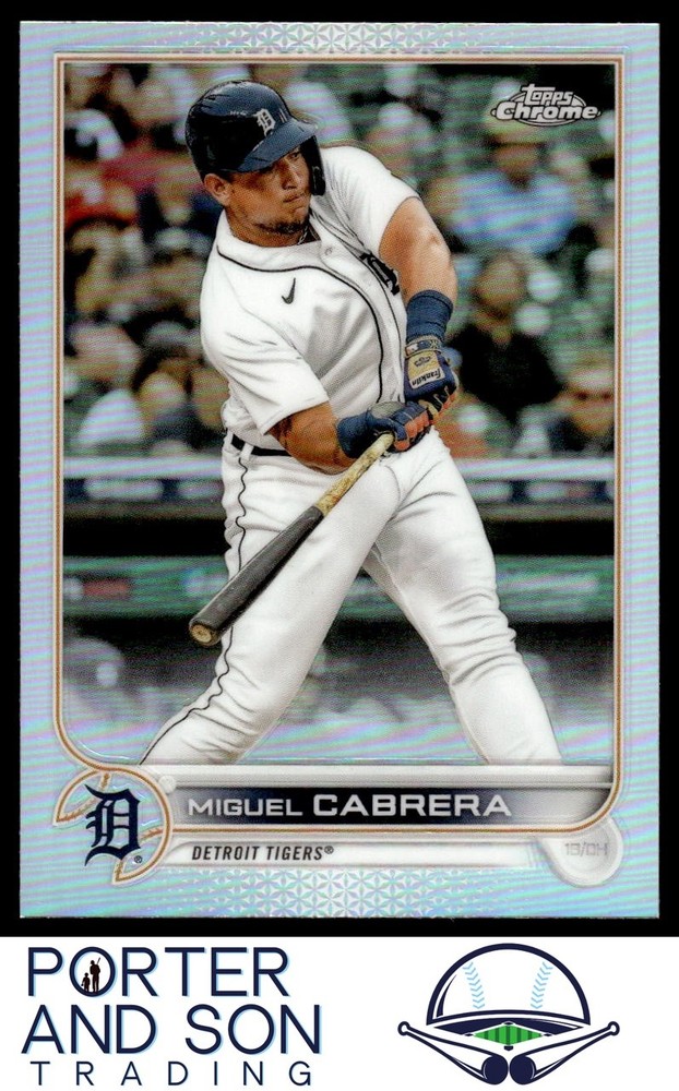 Miguel Cabrera Refractor 2022 Topps Chrome #96 Detroit Tigers Baseball Card