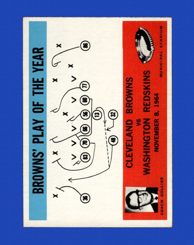 1965 Philadelphia Set-Break # 42 Cleveland Browns Play NM-MT OR BETTER *GMCARDS*Consign with Greg Morris Cards