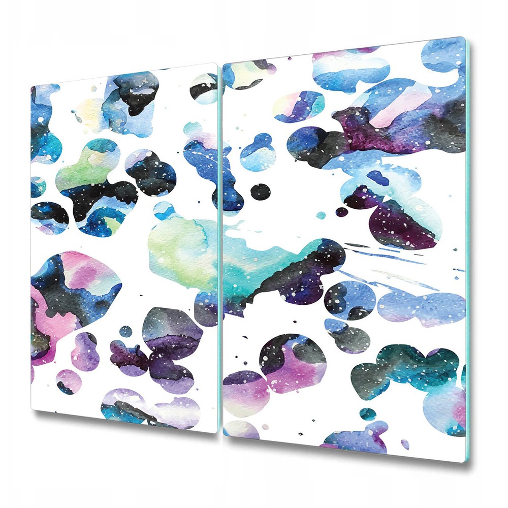 Glass Chopping Cutting Board galaxy splashes Colourful spots for 2x30x52