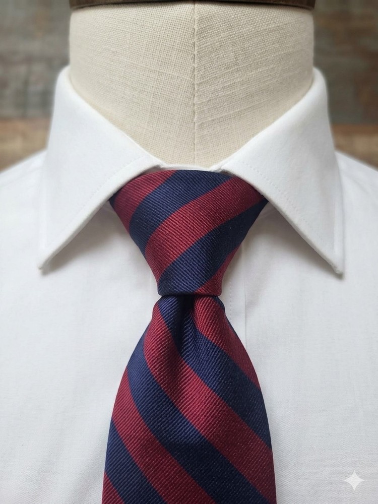 Brooks Brothers Makers Silk Tie Red Blue Striped USA Made Classic 3.5” Wide