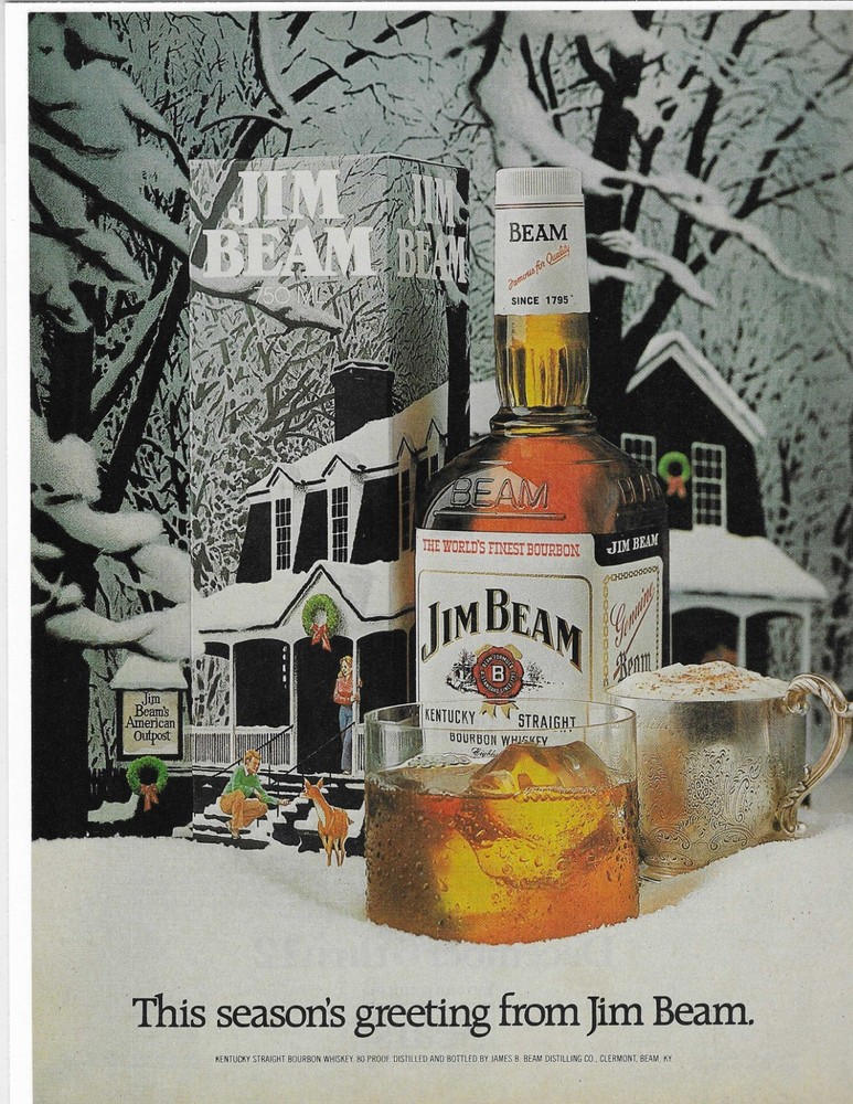 Jim Beam Kentucky Straight Bourbon Whiskey Original Print Ad