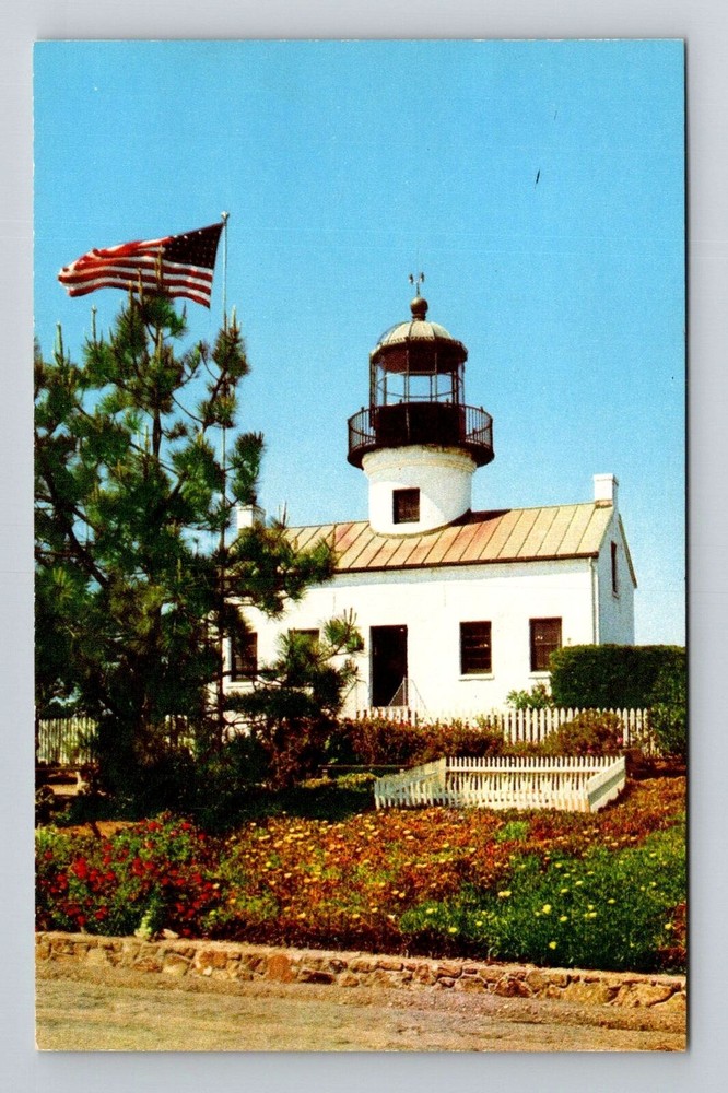 San Diego CA-California, Old Lighthouse, Point Loma, Vintage Postcard