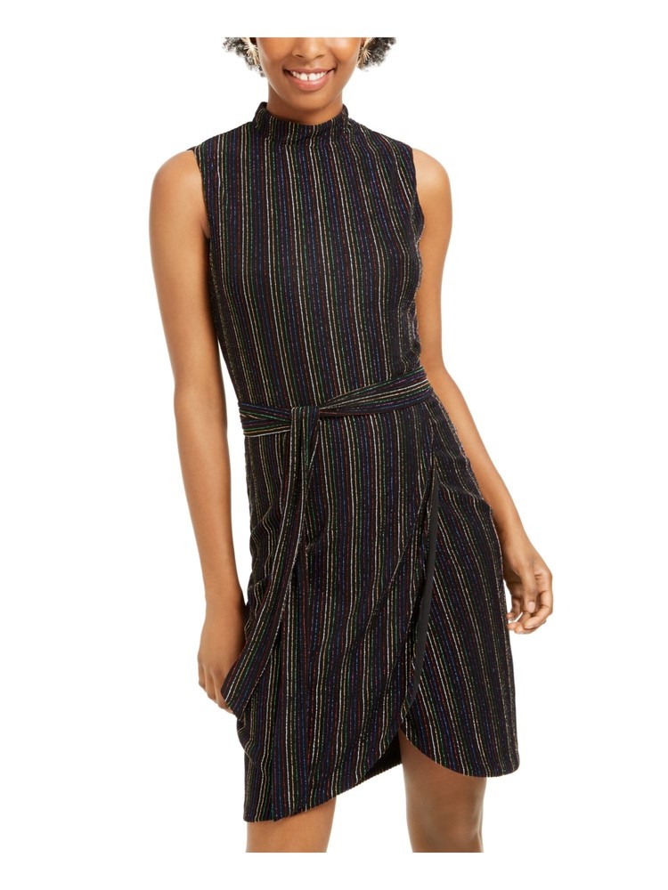 CITY STUDIO Womens Black Sleeveless Sheath Cocktail Dress XS