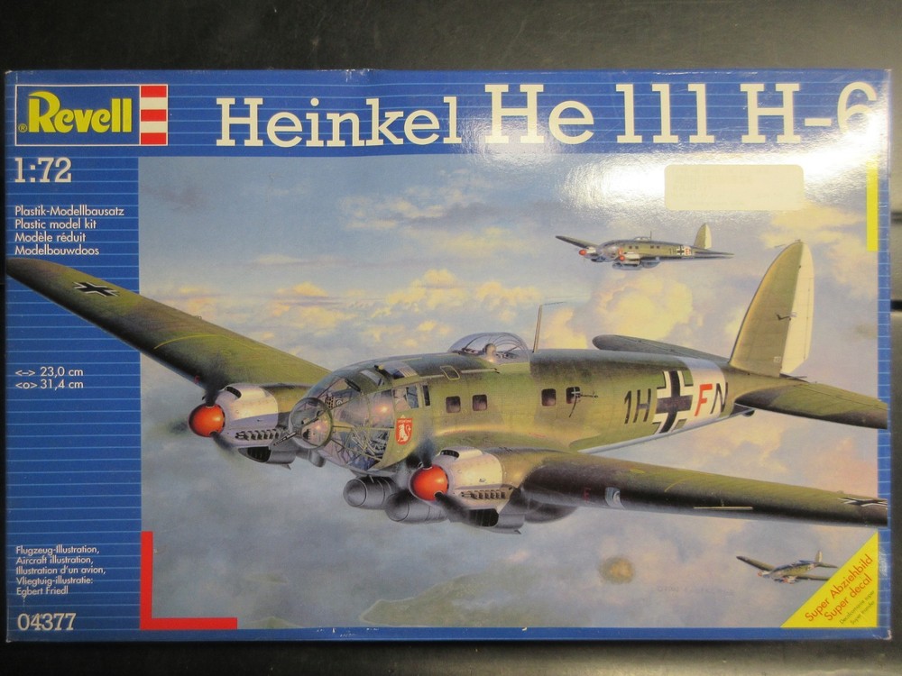 REVELL GERMANY 1/72 HEINKEL He111H-6  #04377 factory sealed