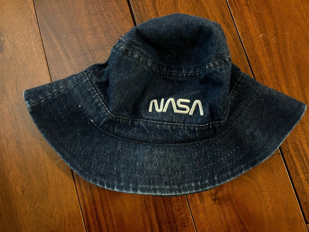 NASA Denim Bucket Hat - Stylish & Durable Outdoor Cap