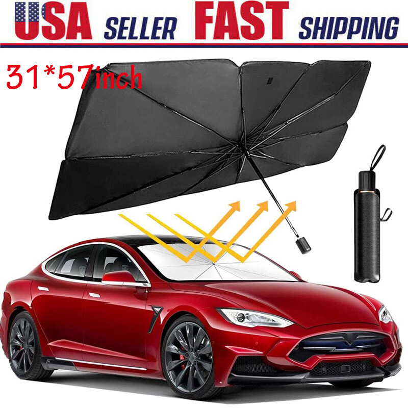 Car Windshield Sun Shade Foldable Umbrella Front Window Cover Visor Umbrella