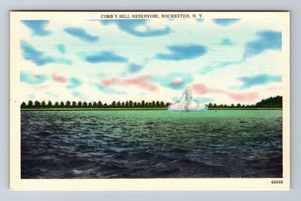 Rochester NY-New York Cobb's Hill Reservoir Vintage Postcard